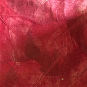 Teak leaves mulberry paper - Burgundy color, 55x80 cm