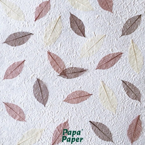 Mulberry paper rubber leaves - Grey colors 55x80cm