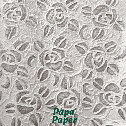 Mulberry paper embossed design - Rose, size 55 x 80 CM