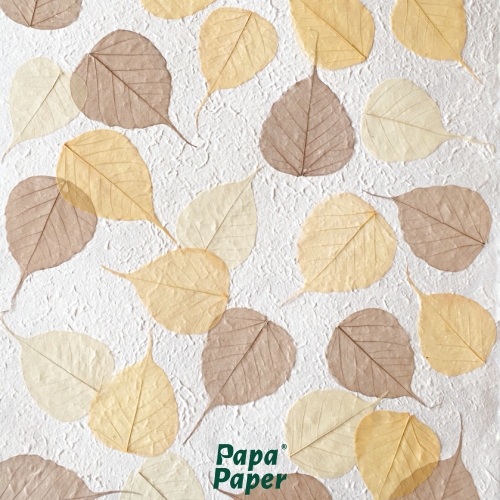 Mulberry paper bodhi leaves - Brown colors 55x80cm