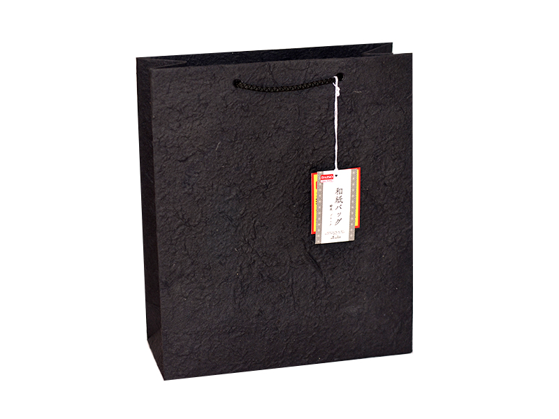 Bag mulberry paper with rubber leaf ถุงกระดาษสาติดใบยาง ขนาด 25x30x10cm