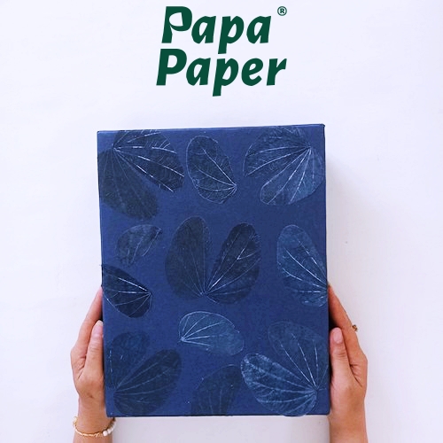  Box and folder, dark blue smooth mulberrypaper, dark blue chongco