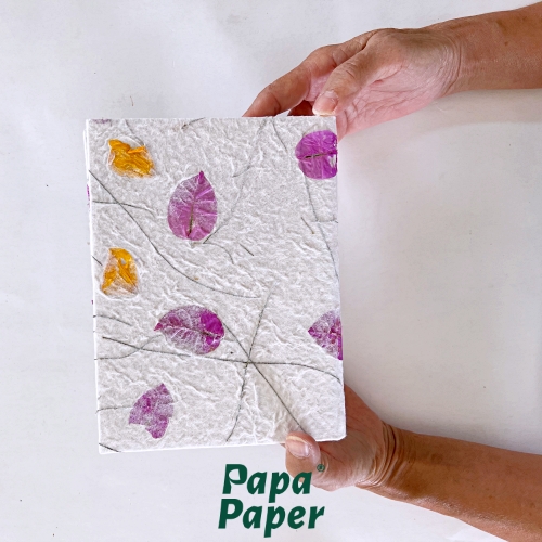 Notebook paper mixed petal flower 14.85 x 21 cm